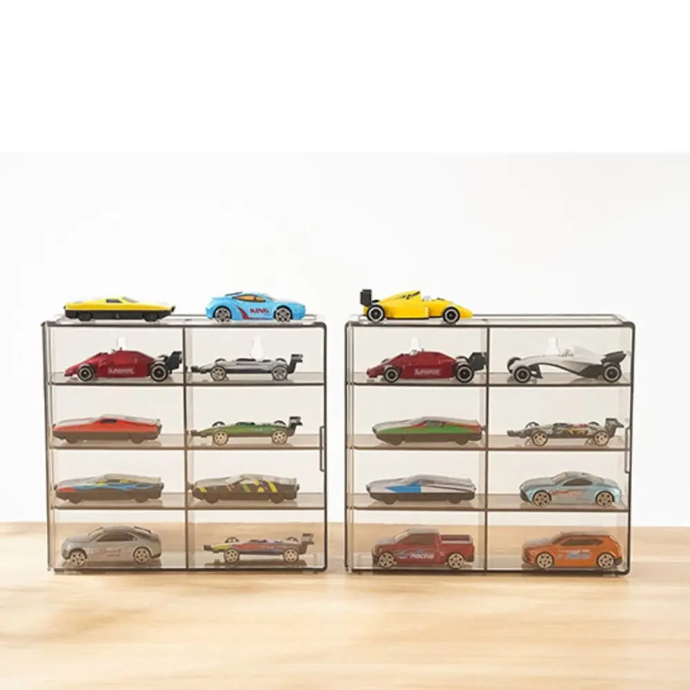 8 Grids Transparent Dustproof Acrylic Display Rack Toy Model Cars Display Box Wall Mounted 1:64 Storage Box Hotwheels Cars