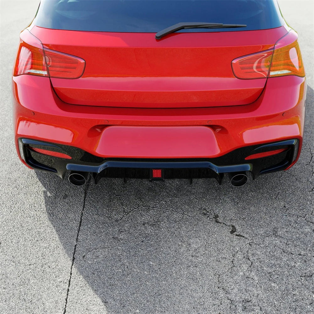 BMW Rear Bumper Lip Diffuser With LED Rear Spoiler For BMW 1er M Sport F20 F21 M135i M140i Fits BMW BMW E92 E93 335I Accessories HOT