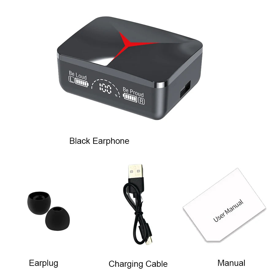 Original TWS M90 Wireless Headphones Sliding Cover Gaming Earphone Bluetooth 5.3