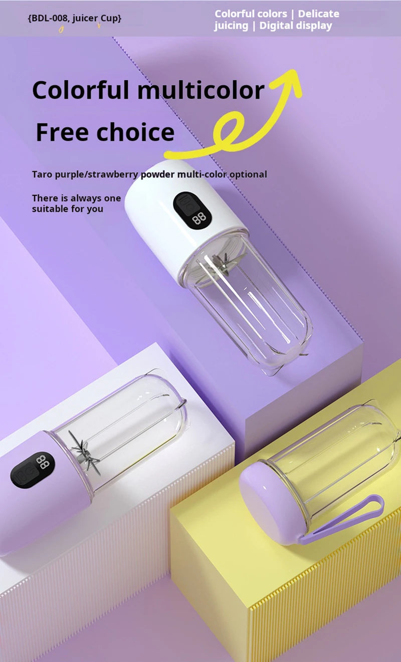 Portable Blender USB Rechargeable Cordless Mini Juicer Mixer