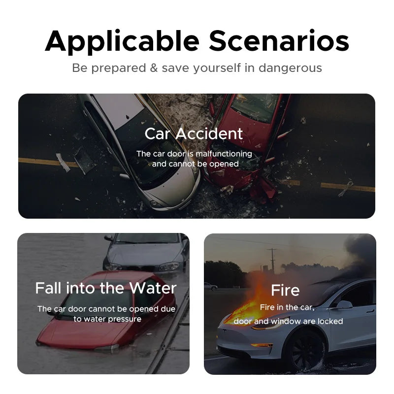 Car Safety Hammer Life-Saving Car Window Class Breaker Emergency Escape Seat Belt Cutter Mini Portable Car Emergency Tool