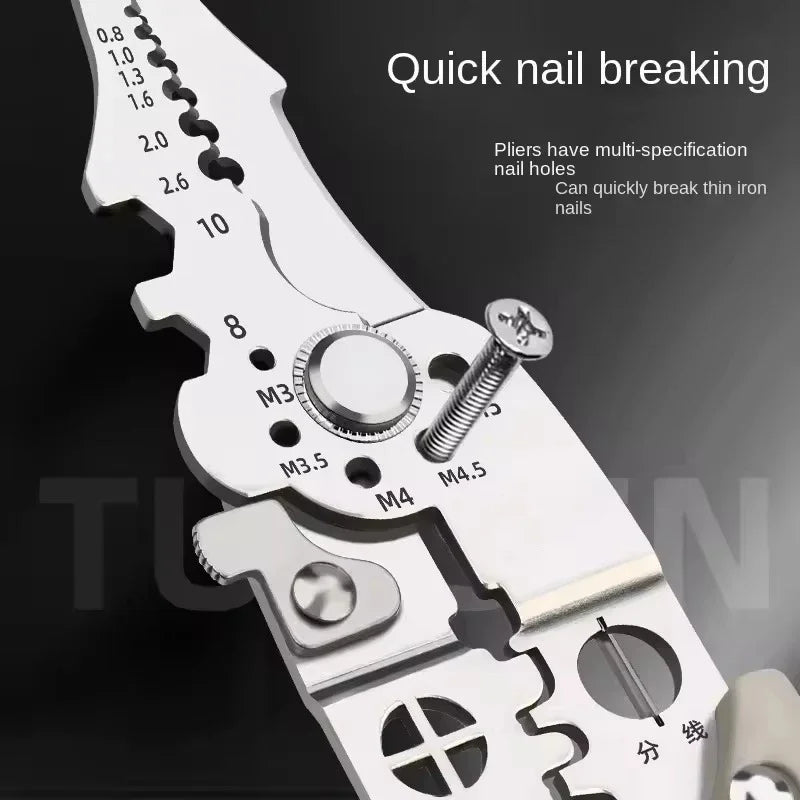 Multi Functional Electrician Pliers For Wire Splitting And Stripping Specialized For Electricians