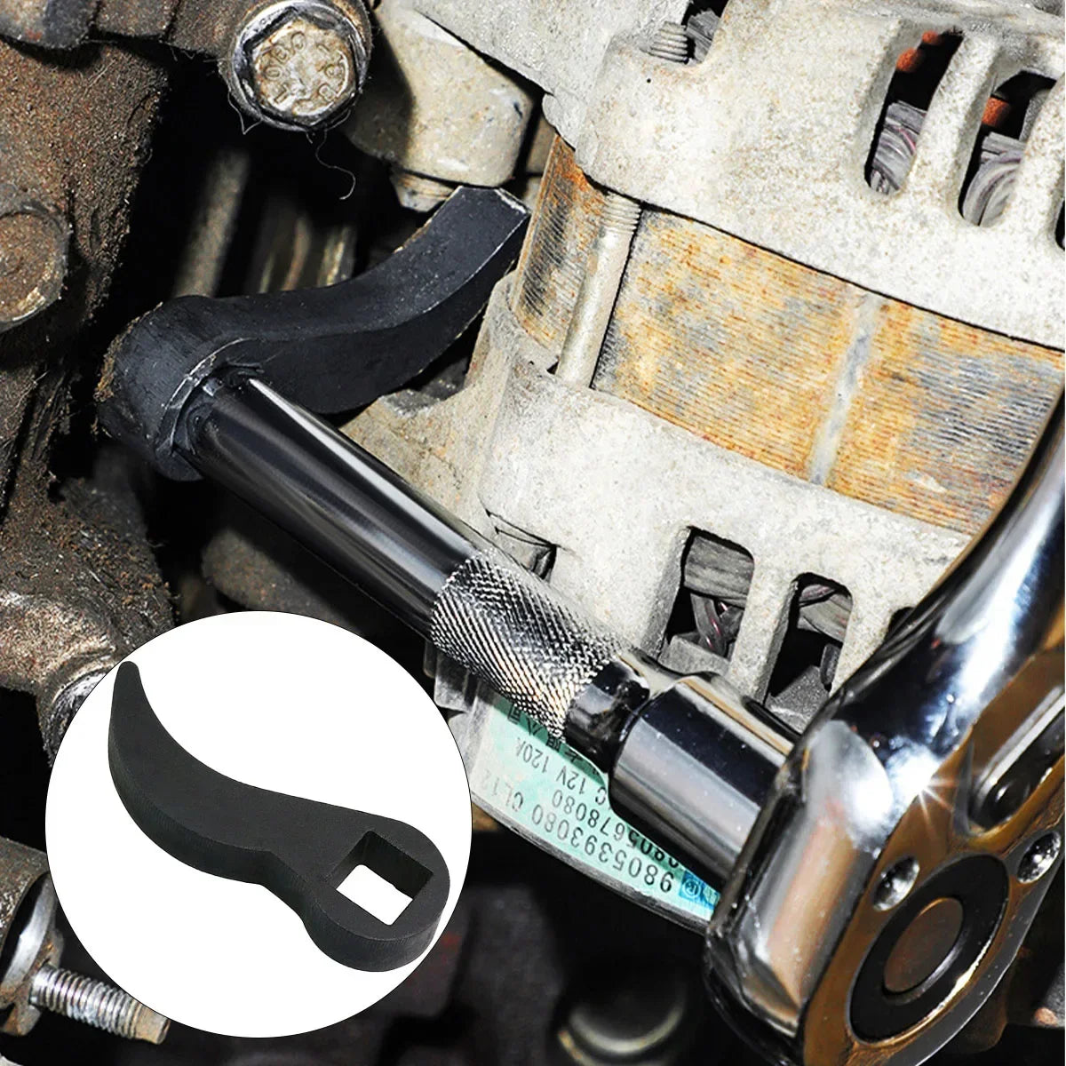 2Pcs Car Angle Type Half Axle Disassembly Tool Drive Pry bar Adapter Bar Fits1/2 Ratchet for Disassembling Axles Repair Tool