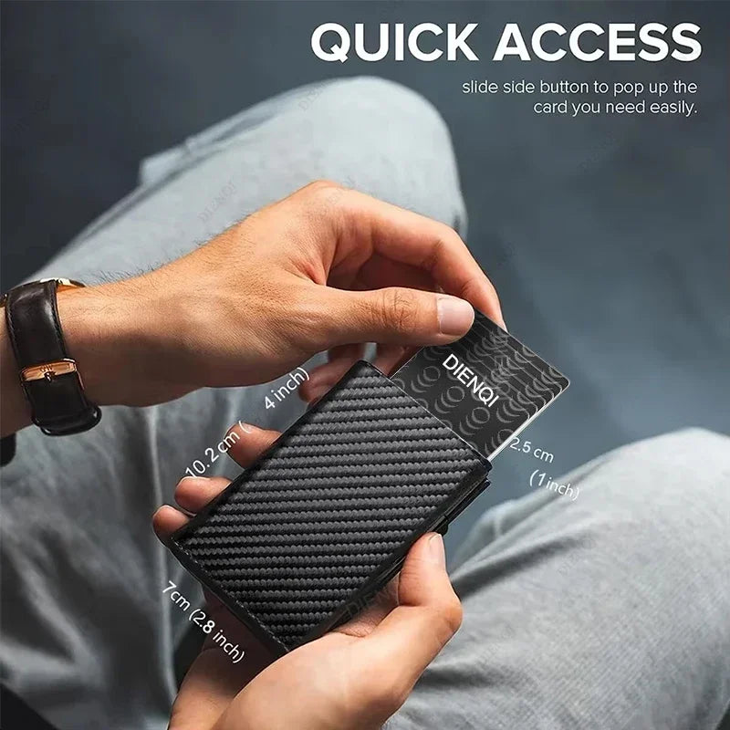 RFID Wallet Credit Card Holder Luxury with Zipper Unisex
