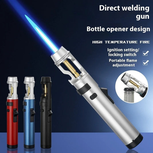 Powerful Metal Gas Lighter Windproof Kitchen Cooking Torch Flame Jet Barbecue