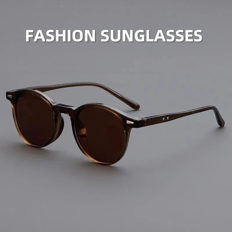Unisex Casual Sunglasses Round Frame UV Resistant Polarized