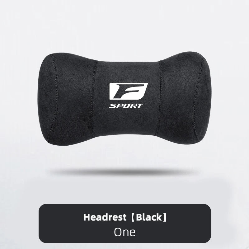 Lexus F-Sport Suede Headrest Memory Cotton Neck Pillow For Lexus ES300 RX330 RX300 GS300 IS250 IS200 CT200h IS300 NX RX LX GX GS