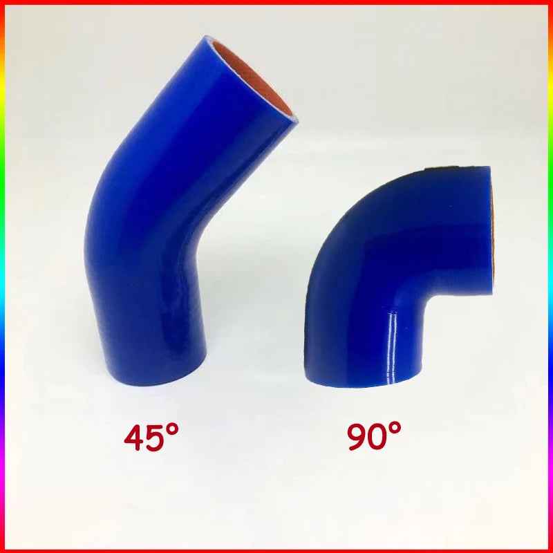 ID 16-76mm Silicone Hose 45 90 Degree Elbow Reduce Hose Blue Tubing  Connector Intercooler Turbo Intake Pipe Coupler