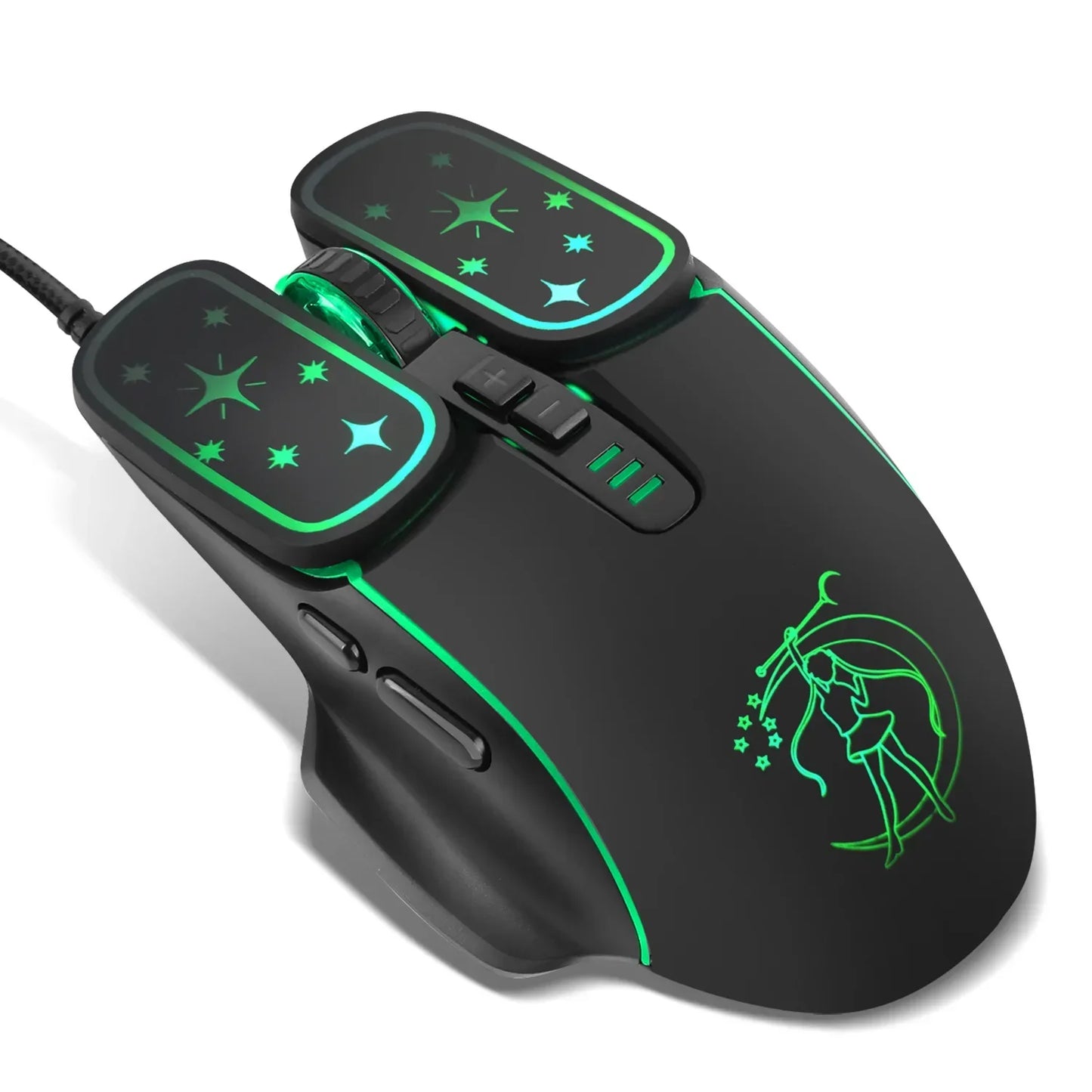 USB Gaming Mouse RGB Backlit Ergonomic Game Mice 7D Esports Wired Mouse for Laptop PC Gamer