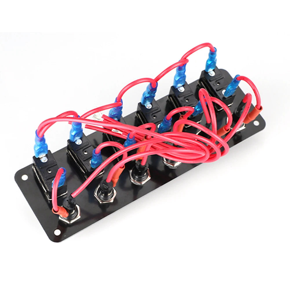 3 Gang/6 Gang Toggle Switch Panel 12V/24V On/Off Rocker Toggle Switch with 10A Fuse Racing Cars RV Camper Marine Boat Yacht