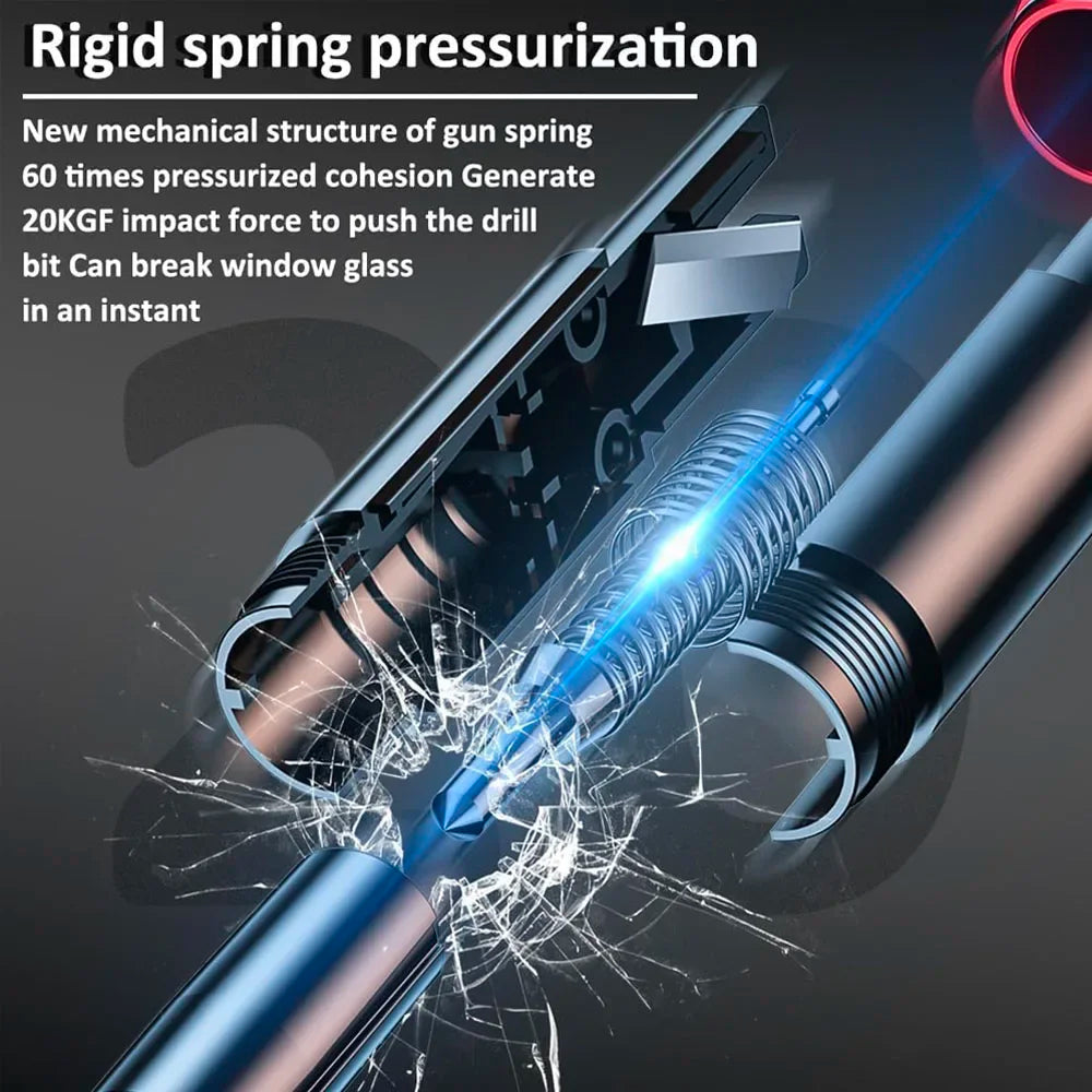 2 In 1 Car Safety Hammer Emergency Glass Breaker Cut The Seat Belt High Hardness Tungsten Steel Rescue Tool Auto Accessories