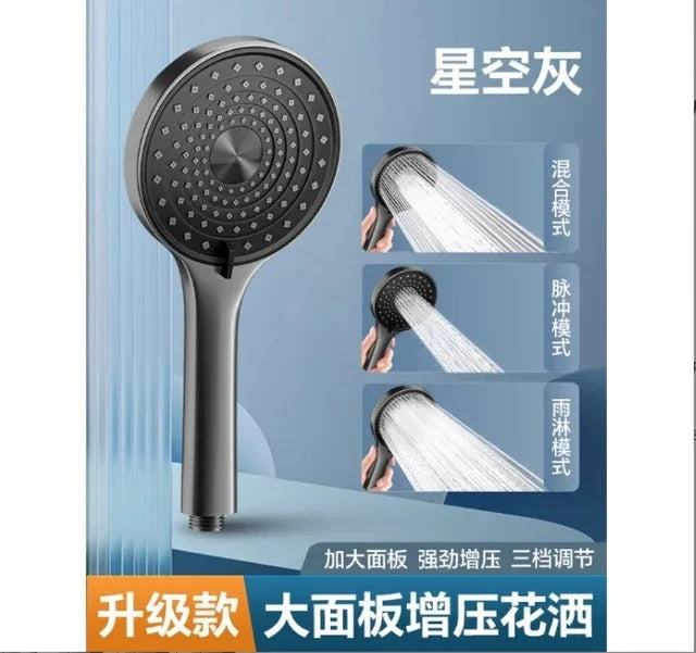10 Inches Supercharge Shower Head Set 3 Modes High Pressure Rainfall Bathroom Shower ﻿