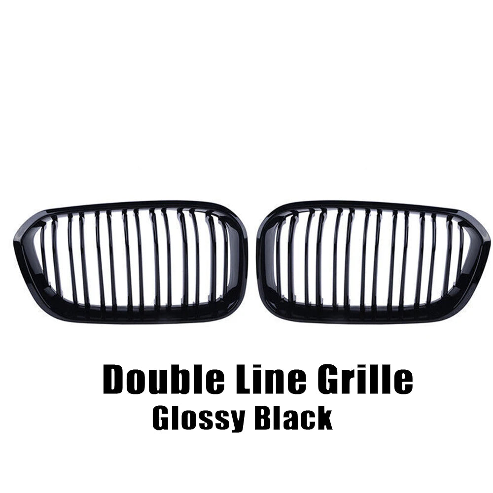 BMW Front Bumper Kidney Grille Racing Grills For BMW 1 Series F20 F21 2015-2019 Replacement Double Slat Gloss Black Grilles