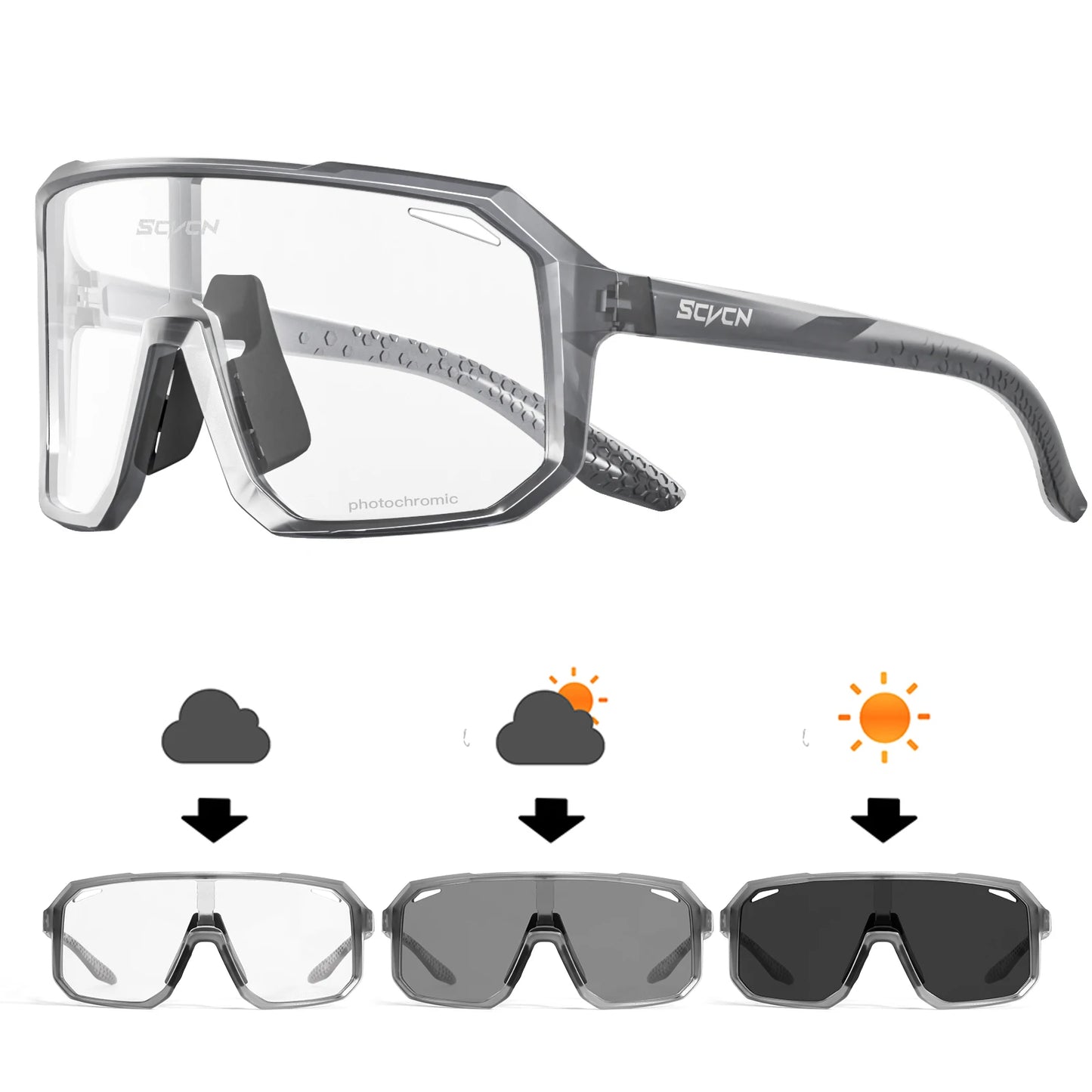 SCVCN New Outdoor Cycling Glasses Bike Sunglasses Men UV400