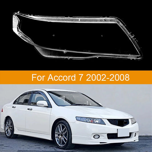 For Honda Accord 7 7th Gen 2002-2008 Transparent Lampshade Lamp Shade Front Headlamp Shell Headlight Cover Lens