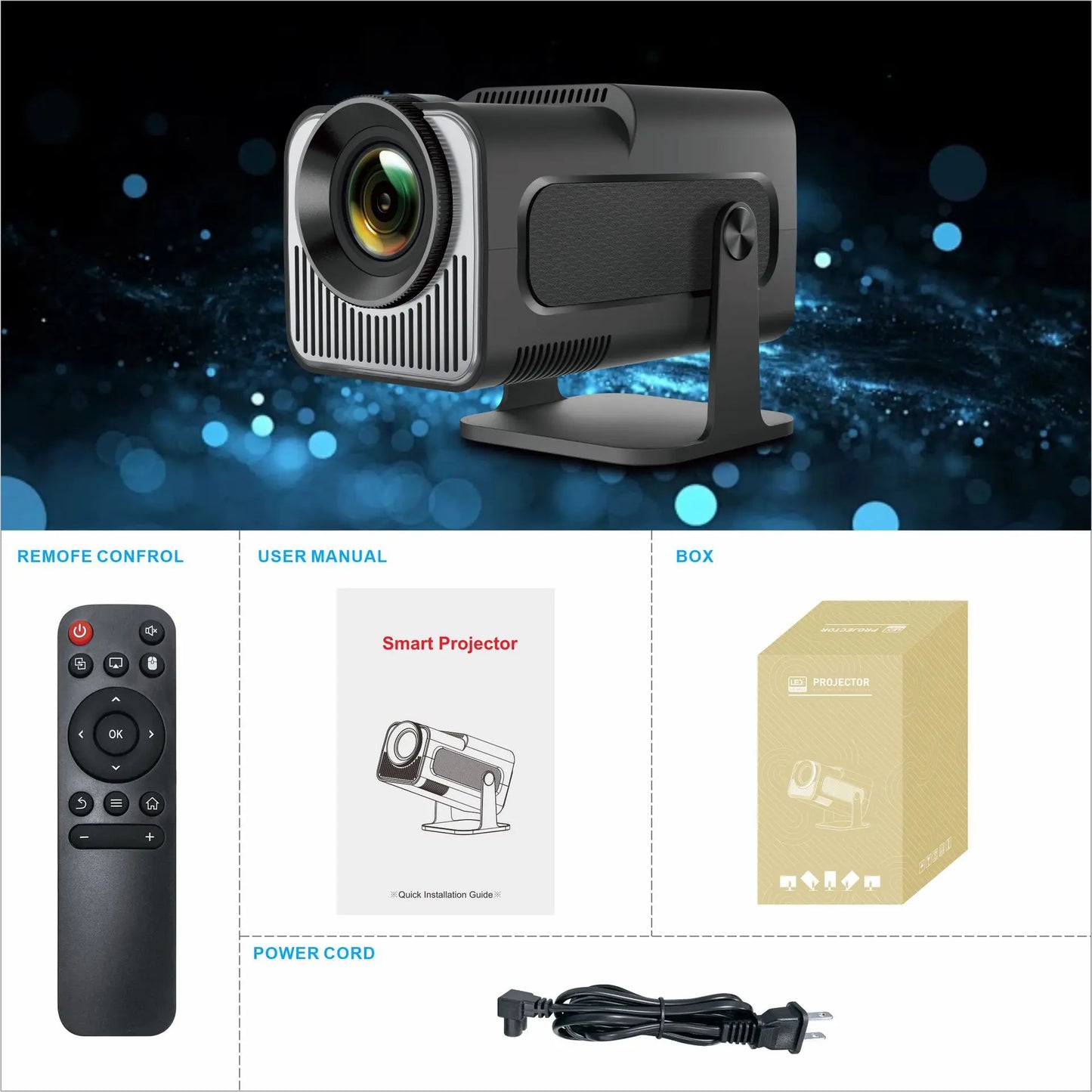Xiaomi Android 11 HY320 Mini Projector 4K Native 1080P Dual Wifi6