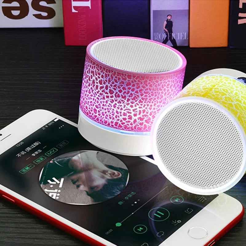Universal Mini Bluetooth Speaker Wireless Speaker Colorful LED TF Card USB Subwoofer Portable MP3 Music Sound Column For Phones