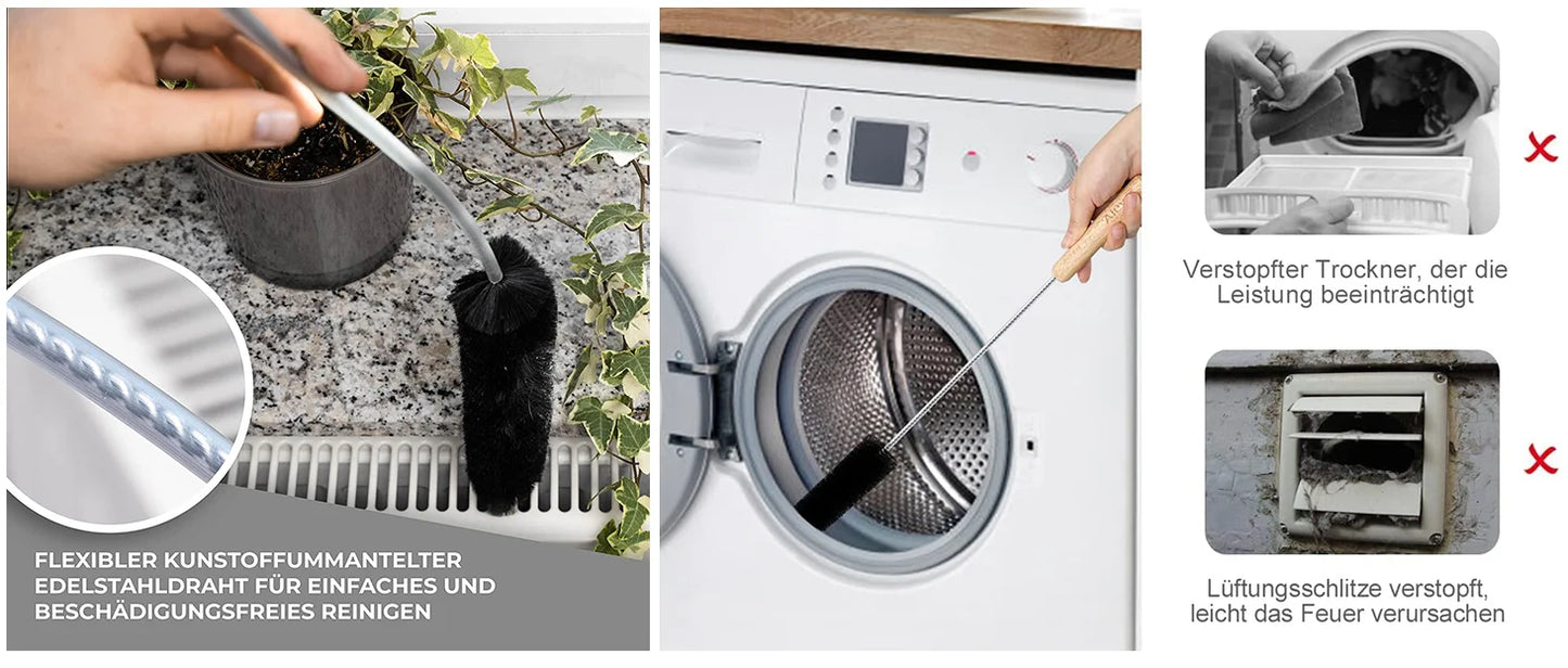 1PCS Radiator brush - 120 cm - Radiator brush with goat hair bristles