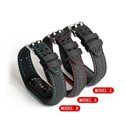 Strap For Mi band 7 6 5 Bracelet Sport belt Silicone watchband