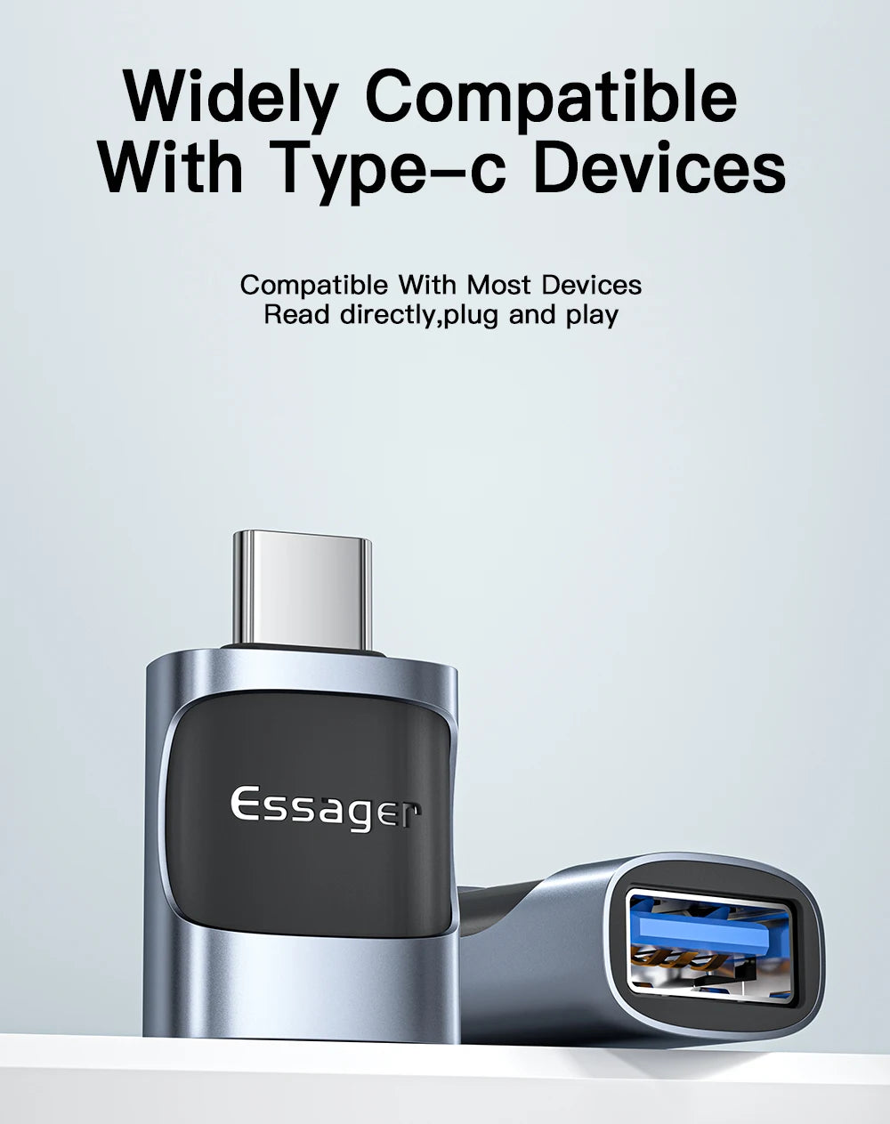 Essager USB 3.0 To Type C OTG Adapter USB A Type C Male To Micro Type C USB A Female Converter For Laptops