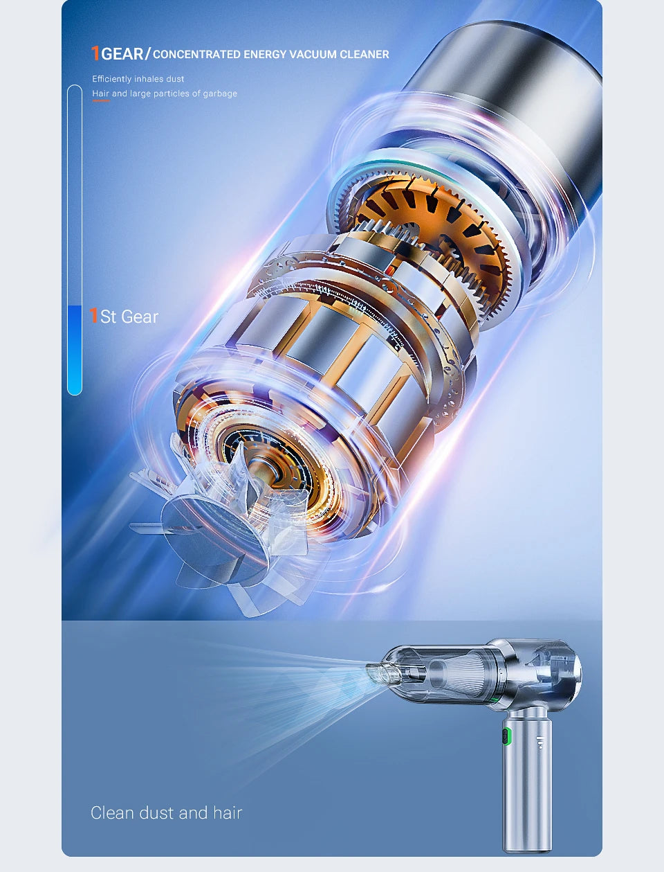 Xiaomi Youpin Car Vacuum Cleaner Strong Suction Cordless Wireless Cleaner Portable HandHeld Vacuum Cleaner Cleaning Machine New