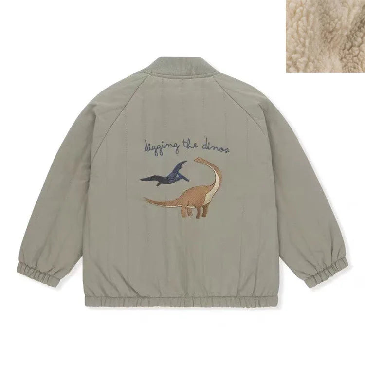 Children's Jackets 2024 Fall And Winter New Cartoon Fashion Boys And Girls Coat Cotton Warm Korean Jacket Children's Clothing