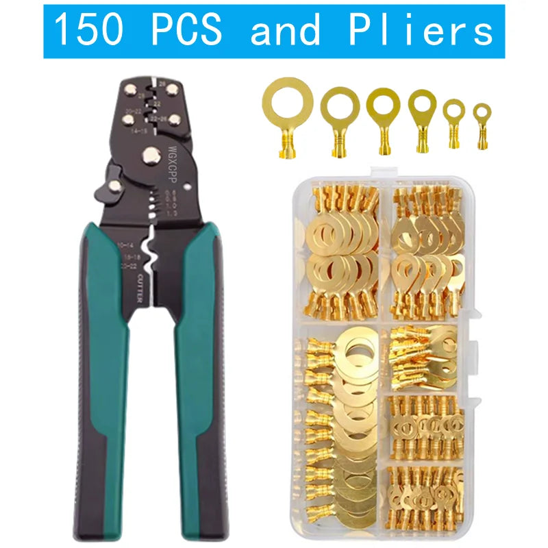 Boxed Crimp Terminal,Electrical Connector,U/O Shaped,Splicing Termination 2.8/4.8/6.3mm,Wire Connector,Cable Termination Pliers
