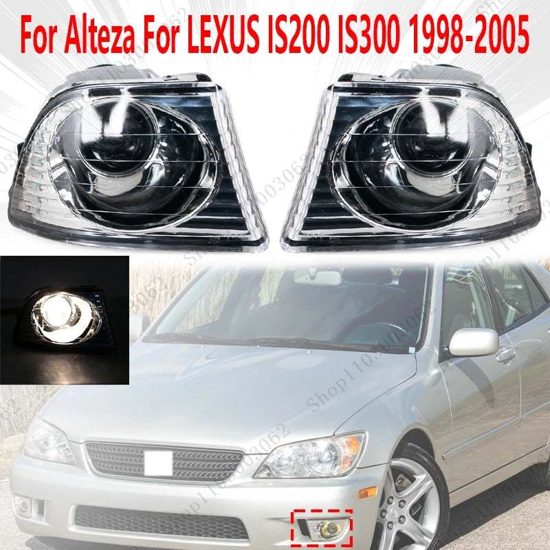 Altezza For LEXUS Front Bumper Fog Lights Fog Lamps  IS200 IS300 1998-2005 Car Front Bumper Lighting Anti-Fog Lamp Day Running Light No Bulb