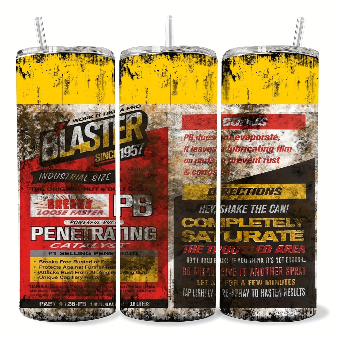 20oz Vintage Print Stainless Steel Insulated Tumbler - Reusable, Multipurpose