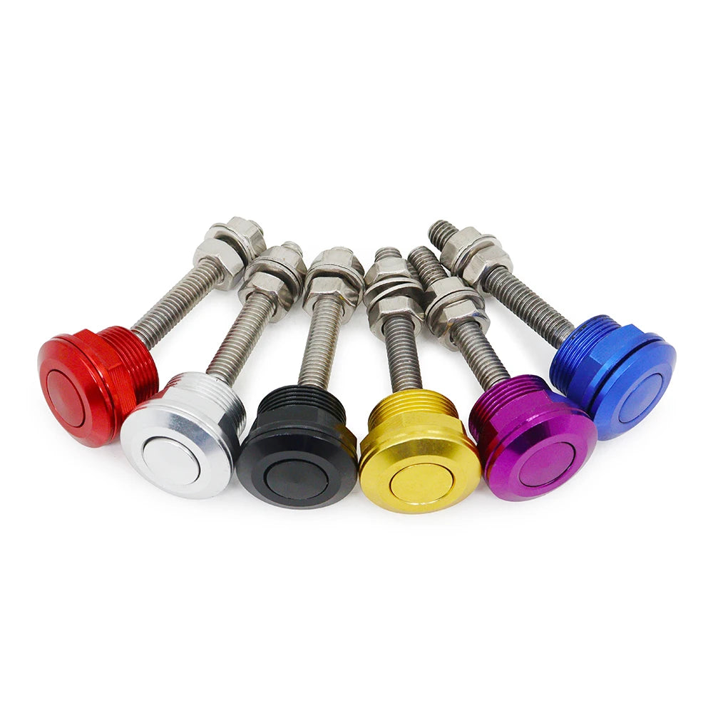 Universal 22mm Car Push Button Bonnet Hood Pin Lock Clip Kit Quick Release Latch Engine Bonnets Accessories Car Styling