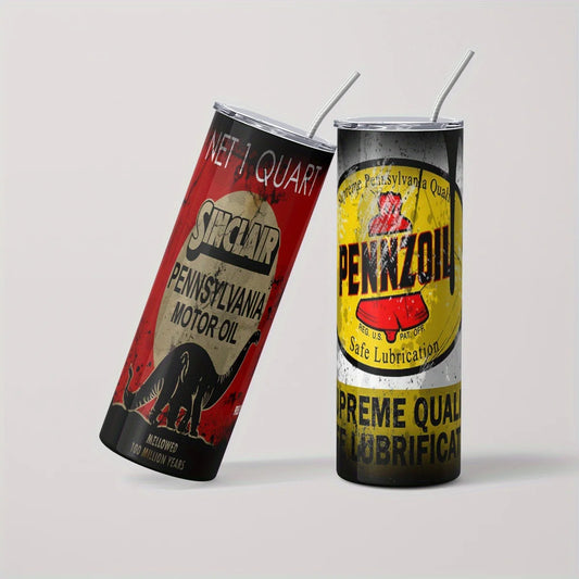 20oz Tumblers: Texaco, Valvoline & Pennzoil Motor Oil Designs