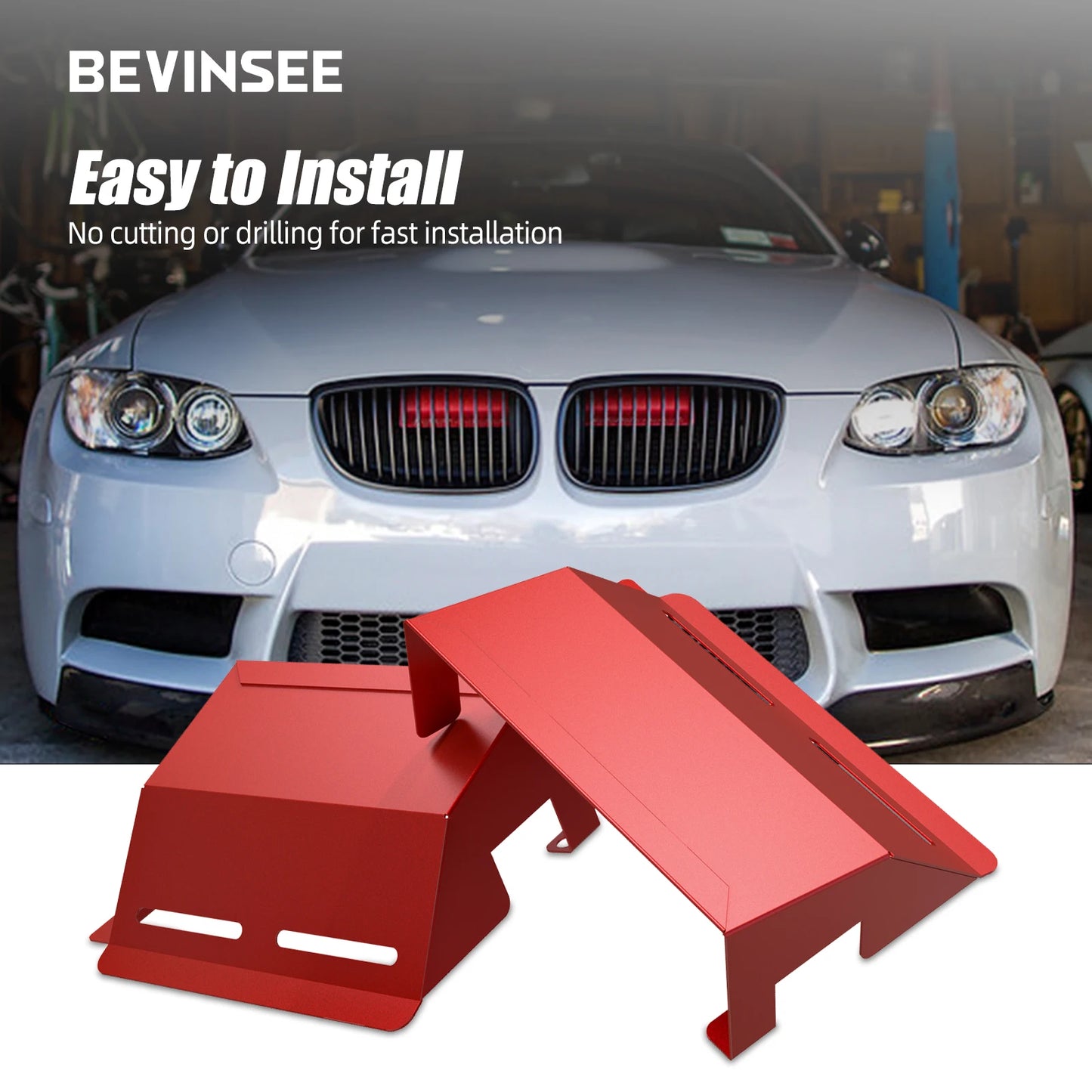 BEVINSEE Air Intake Scoops for BMW E90 E92 E93 323i 325i 328i 330i 335i 335d 2007-2012