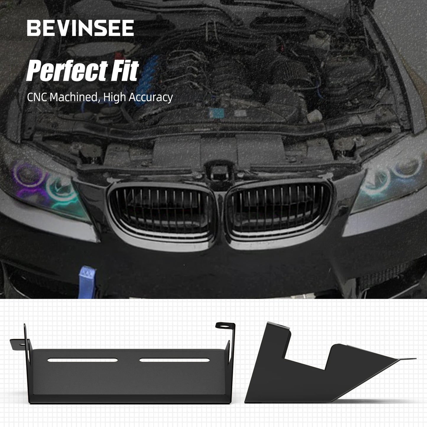 BEVINSEE Air Intake Scoops for BMW E90 E92 E93 323i 325i 328i 330i 335i 335d 2007-2012