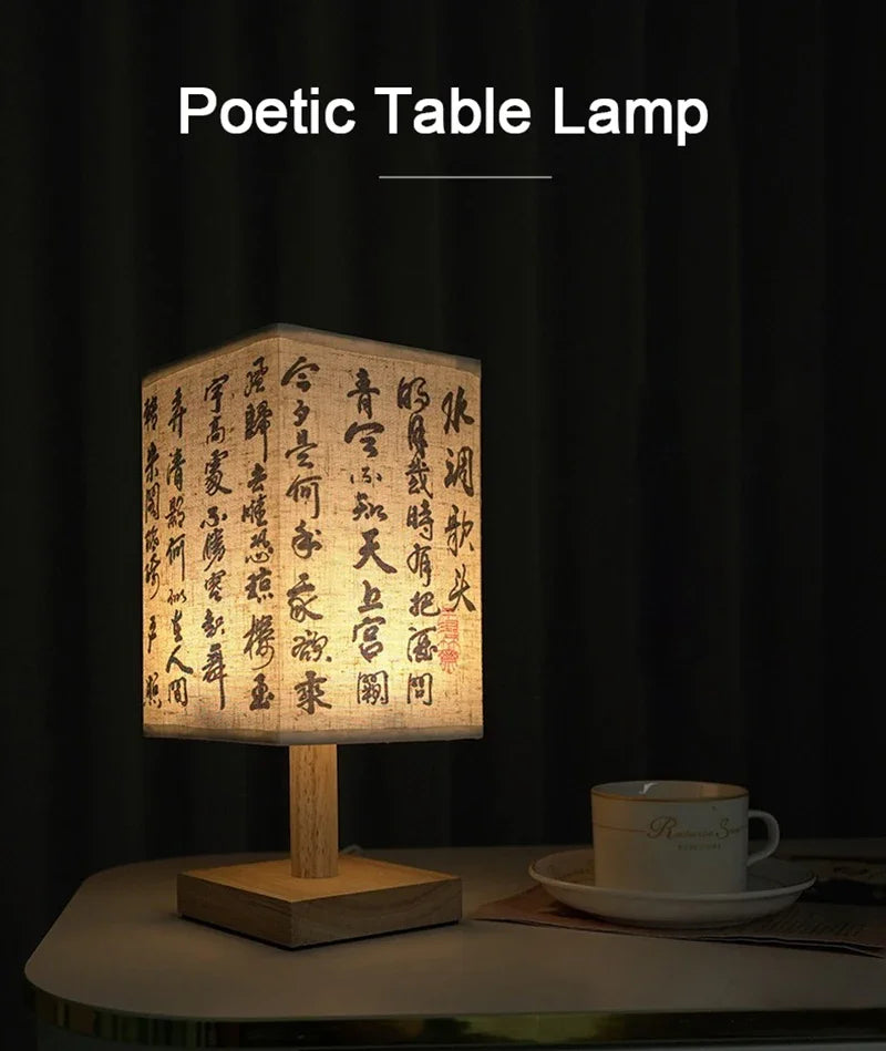 LED Decoration Chinese Table Lamp Simple Dimmable