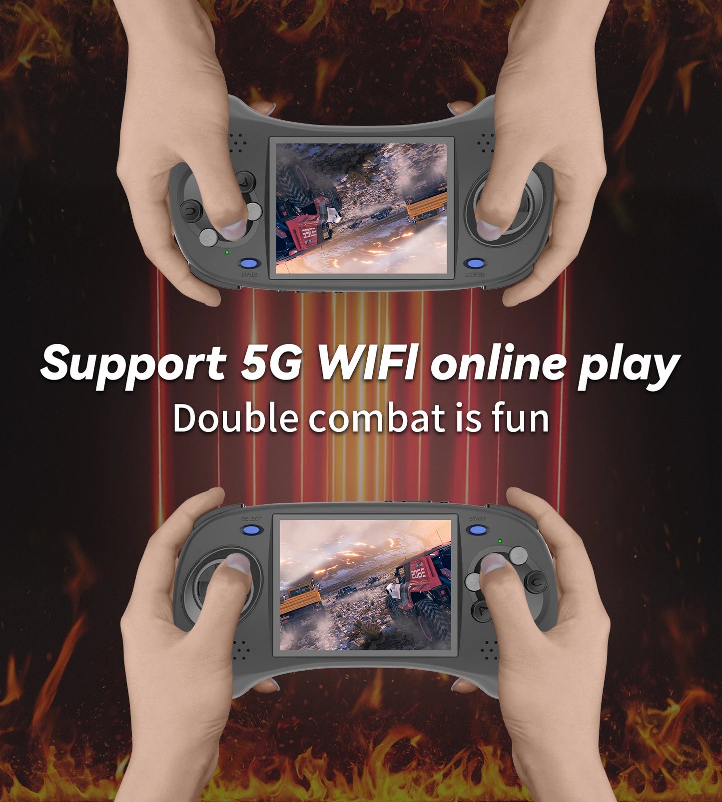 ANBERNIC RG ARC-D RGARC-S Handheld Game Console Six Button Design 4" IPS 4000 Games Support WIFI Online Pairing,Bluetooth Handle