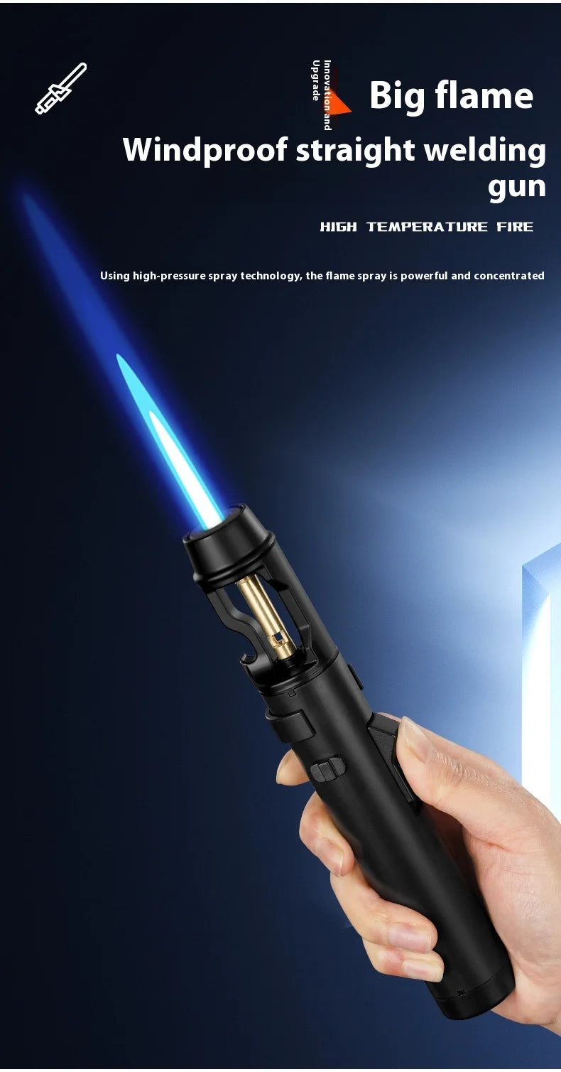 Powerful Metal Gas Lighter Windproof Kitchen Cooking Torch Flame Jet Barbecue