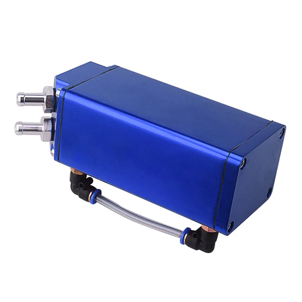 Universal Square Style Oil Catch Can Oil Tank Reservoir Breather Kit 0.5L Aluminium Racing Fuel Surge