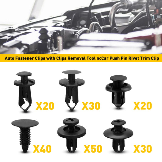 190 PCS Car Fastener Clip Kit Bumper Fender Rivet Clips Auto Body Push Retainer Clip