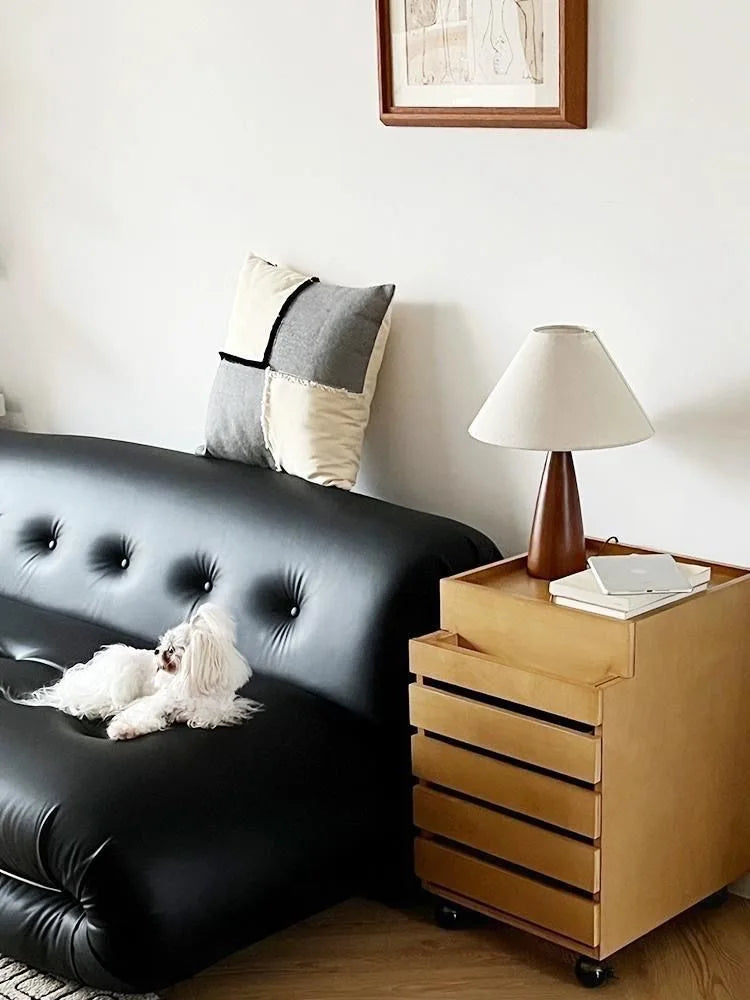 Solid Wood Retro fabric desk lamp Indoor decor Atmosphere Bedroom Bedside living room Tea Room Study Lamp