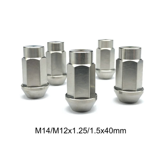 Titanium Wheel Lug Nuts 1Pc M12 M14x1.5/1.5X40mm For Racing Car Ti6Al4V Gr5