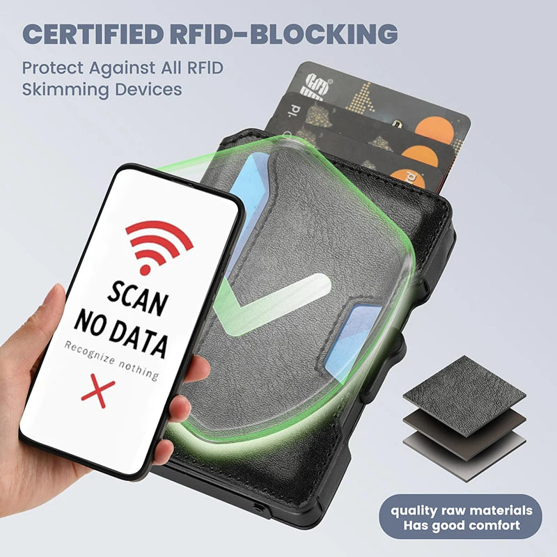 Aluminum Pop Up Card Case Wallet RFID Shield