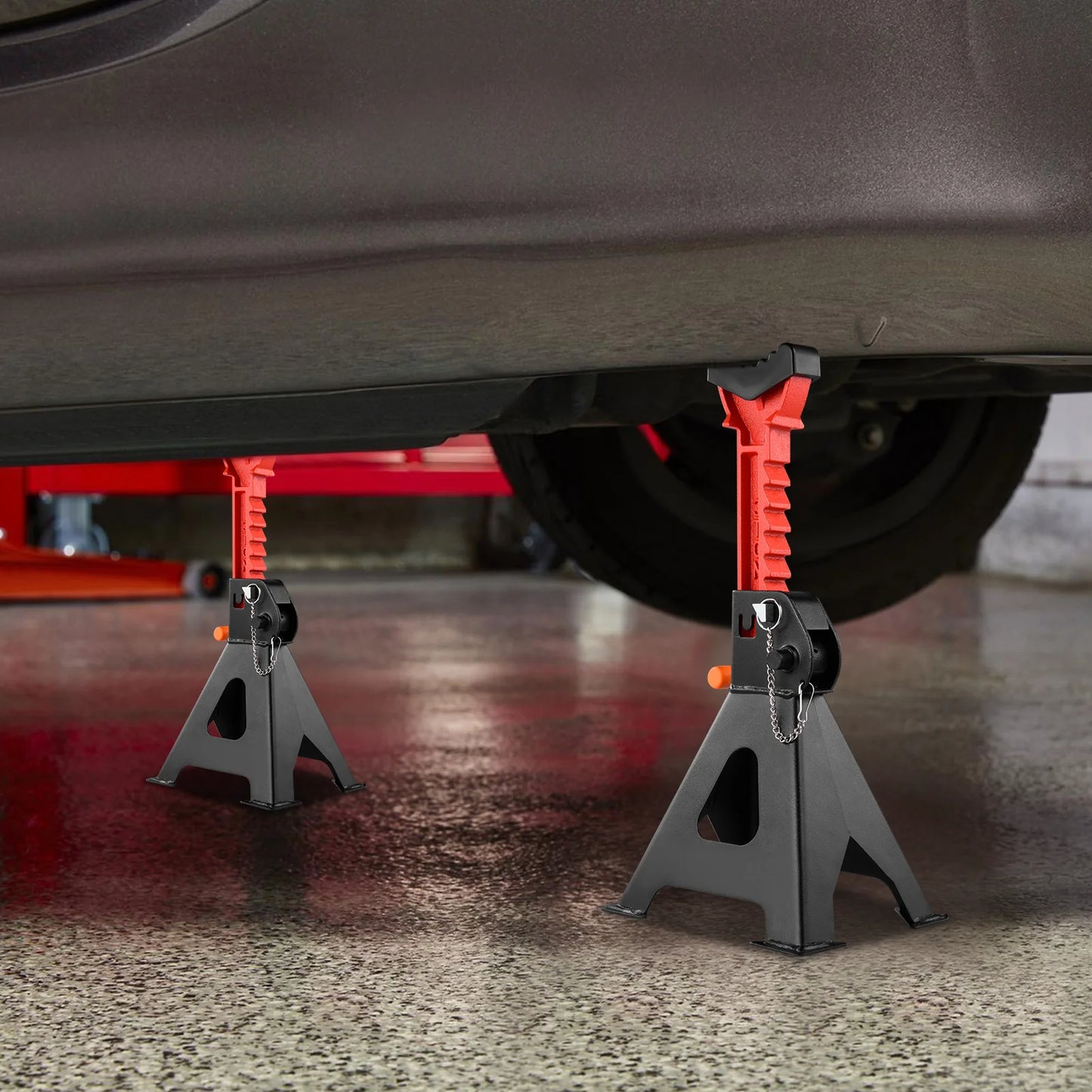 1 Pair 3Ton/6Ton Car Wheel Lifting Jack Stand Auto Repair Safety Jack Bracket Car Tire Stand Support Frame Repair Safety Support