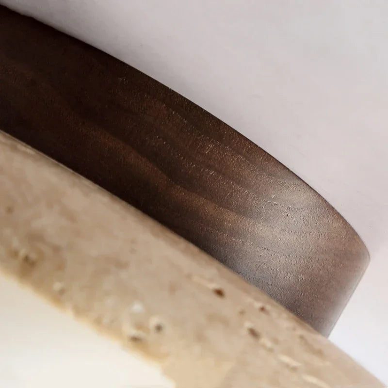 Modern Stone Travertine Ceiling Lamp Bedroom Corridor Flush Mounted