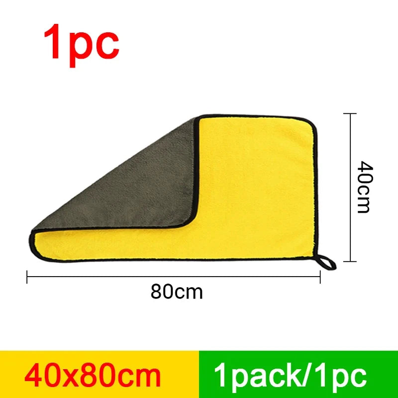 SEAMETAL Microfiber Car Washing Towel 400GSM Double-Sided Coral Velvet
