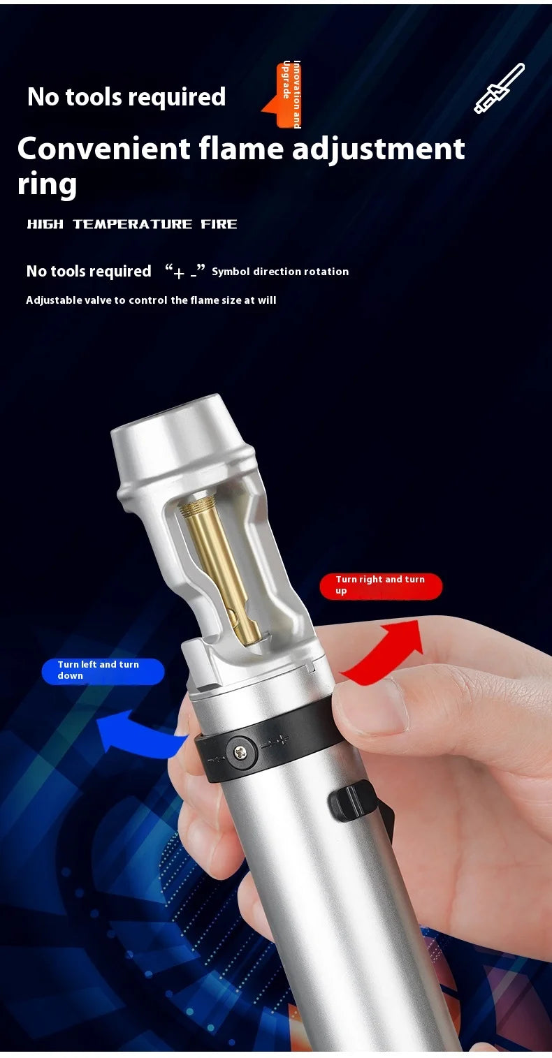 Powerful Metal Gas Lighter Windproof Kitchen Cooking Torch Flame Jet Barbecue