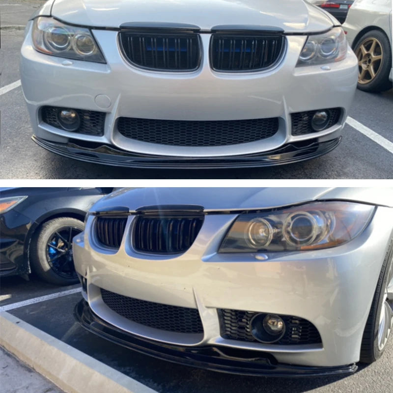 High Quality front lip / splitter / spoiler BMW E92 E93 E90 Front Bumper Splitter Gloss Black 3 Series M3 GTS 2007 2008 2009 2010 2011 2012 2013 Front Spoiler Lip Whole