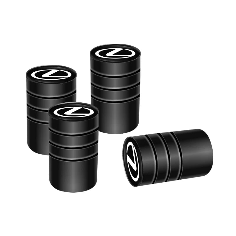 4Pcs Lexus Styling Wheel Tires Bolt-in Valve Caps Badge Decor For Lexus IS250 IS200 CT200h GS300 LS430 RX450h LX570 IS300 ES RX LS
