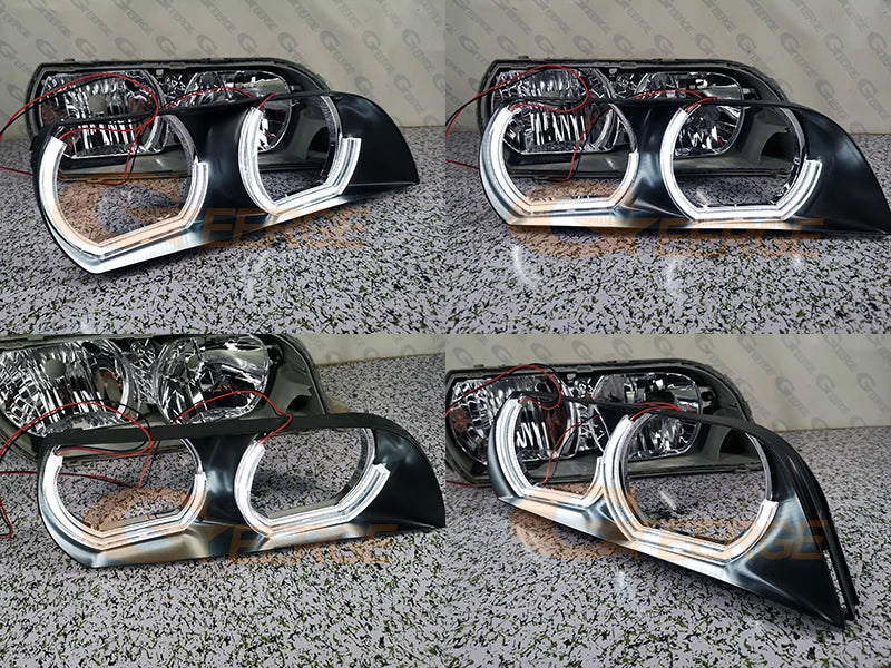 For Toyota Chaser JZX100 Ultra Bright Day Light Turn Signal DTM Style LED Angel Eyes Halo Rings Kit