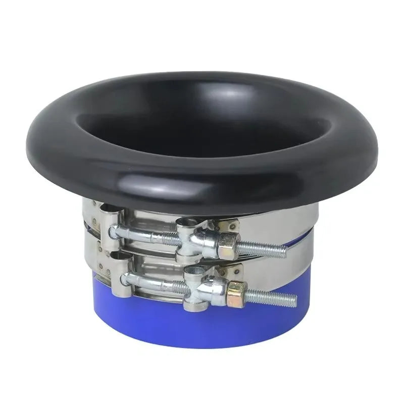 New 4 inch Car Bellmouth Velocity Stack Adapter Air Intake Turbo Horn Tone Air Intake Turbo Horn with 4inch Hose