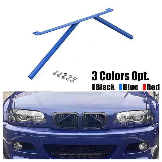 BEVINSEE Kidney Struts Kidney Brace Kidney Grille Decoration For BMW E46 323i 325i 328i 330i 1999-2006
